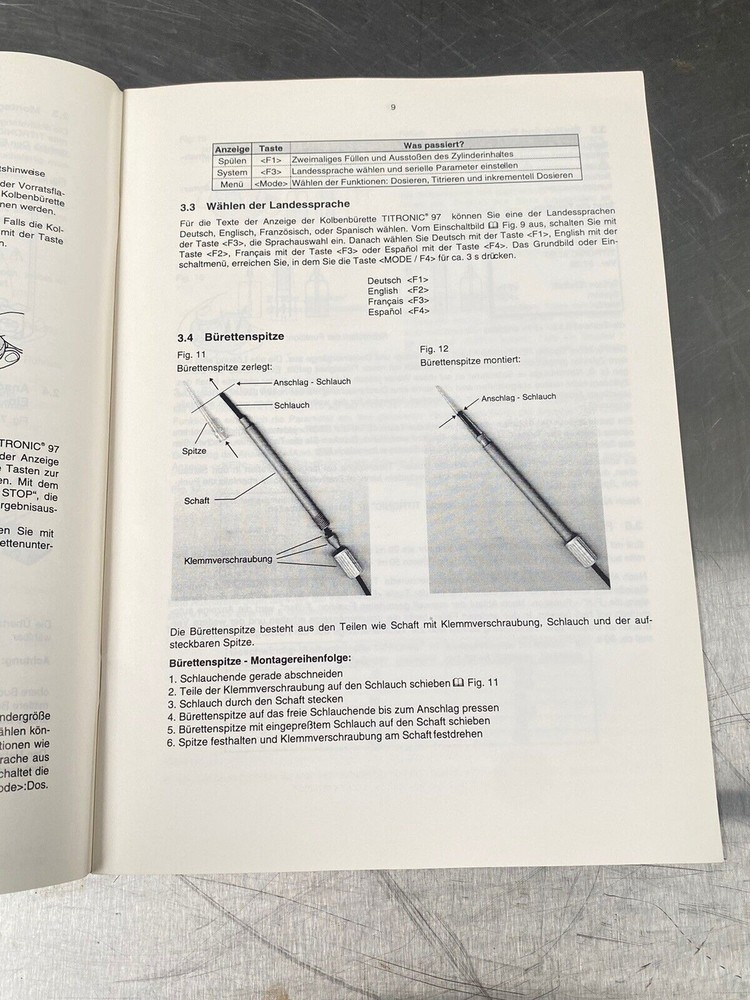 Schott Gerate Titronic - Users Manual / Instructions Book