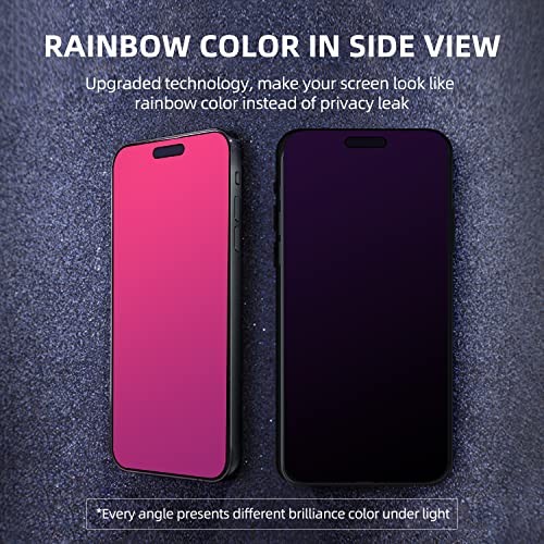 Privacy Screen Protector Compatible with 6.1 inch Gradient iPhone 15 Pro