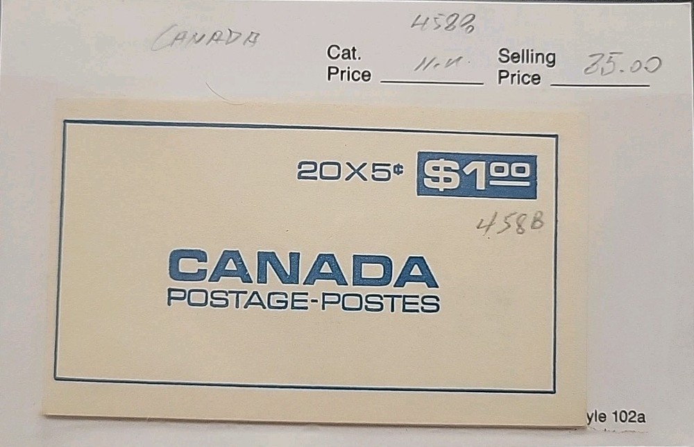 Canada Scott BK58a – Mint Never Hinged (MNH) – Complete Booklet