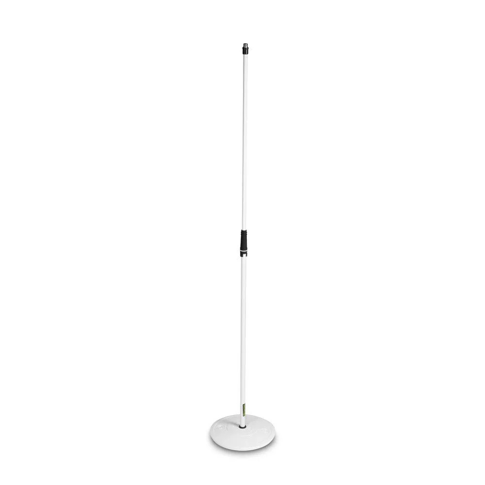 Gravity MS 23 W Microphone Stand with Round Base, White
