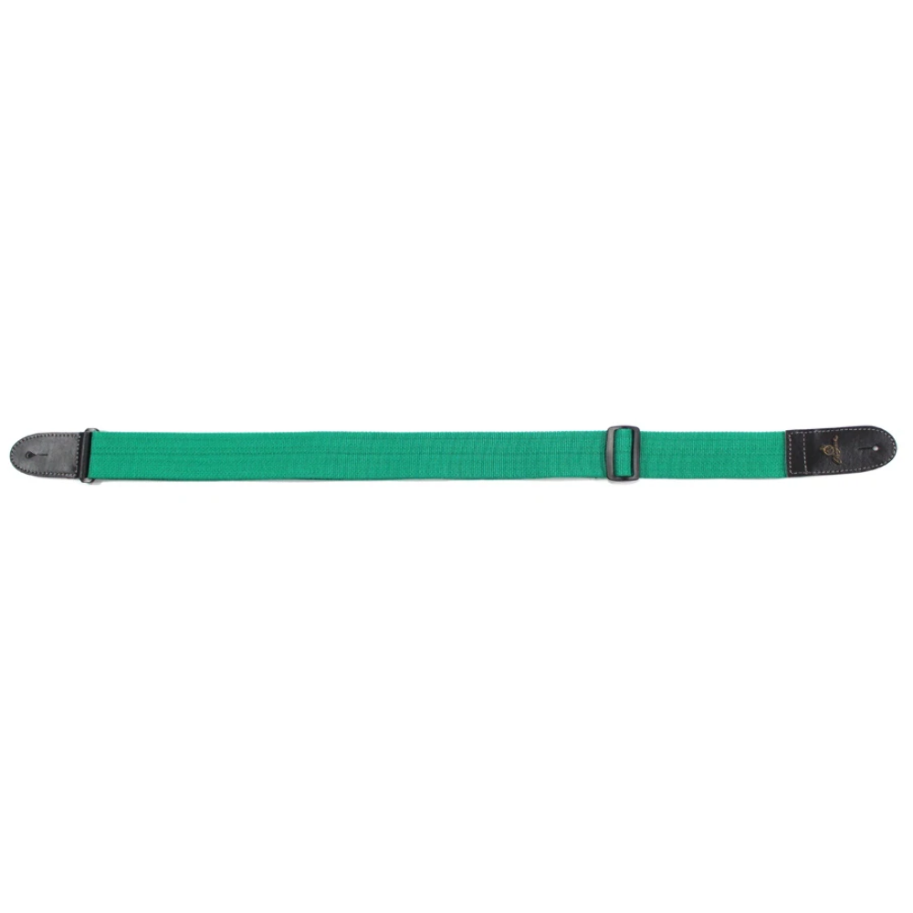 Magma Leathers 2" Soft-hand Polypropylene Guitar Strap with Leather Ends Green