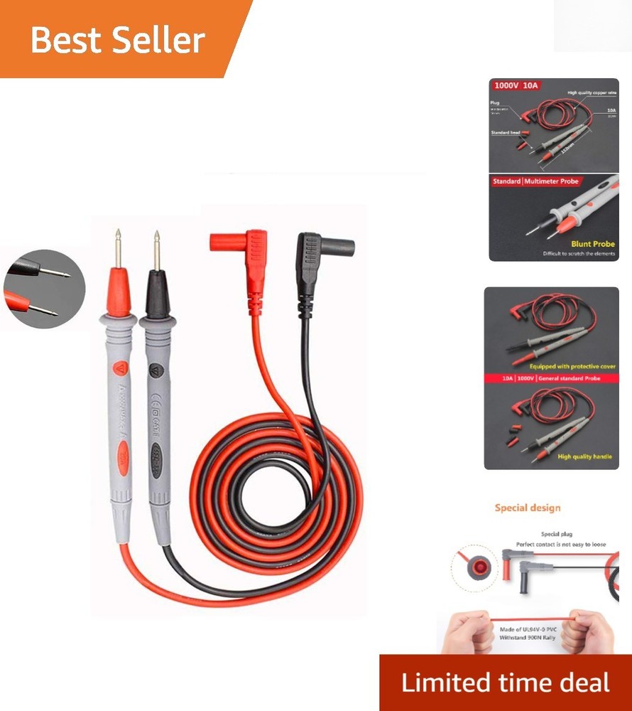 User-Friendly 1000V Multimeter  Leads with Copper Core - Safety Assured