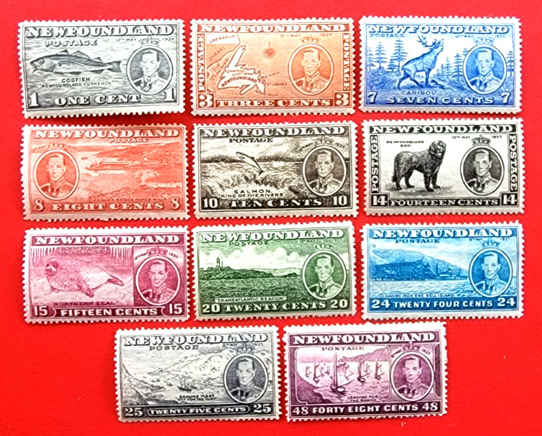 Canada Newfoundland #233-243 "Long Coronation Issue"  MH Set