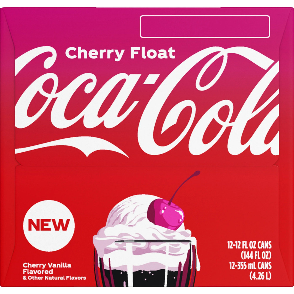 Coca-Cola Cherry Float Soda Pop Fridge Pack Cans, 12 Fl Oz, 12 Pack