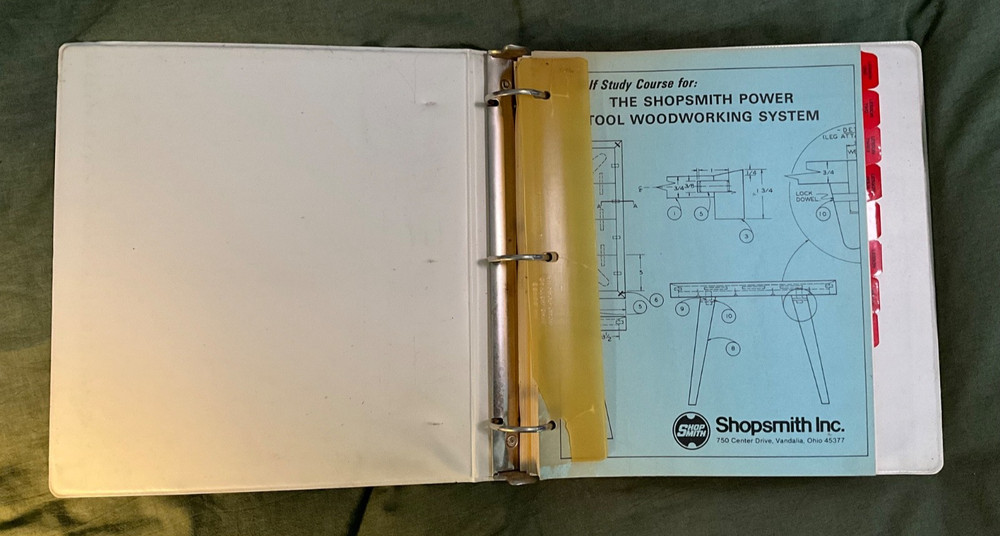 BOOK - Self Study Course for the Shopsmith Power Tool Wood Working System