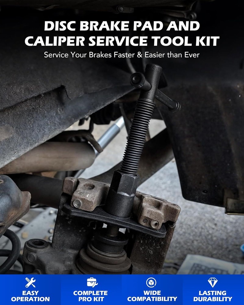 Brake Caliper Wind Back Tool Kit, 24pc Brake Caliper Compression Tool Set with..