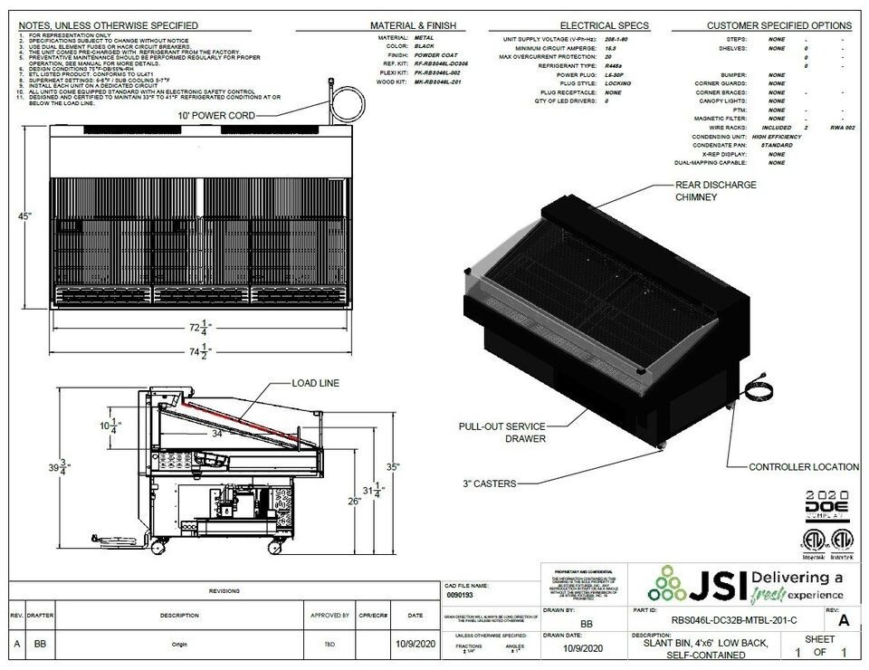 Commercial Display Case Refrigerator