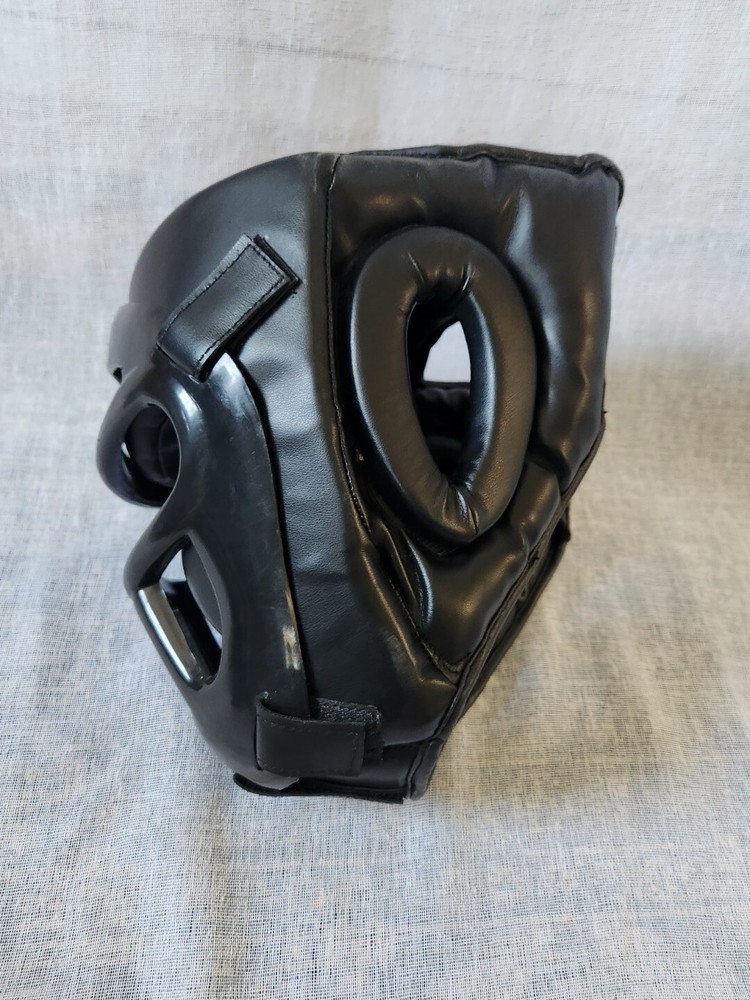 ProForce® Thunder Black Vinyl Head Guard w/ Face Shield - Small/Medium