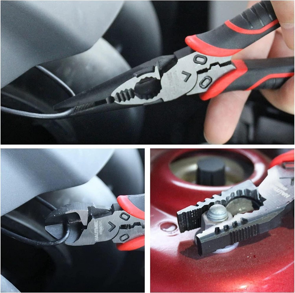 HAUTMEC 3PCS High Leverage Multi Plier Tool Set Include 8" Set, Chrome