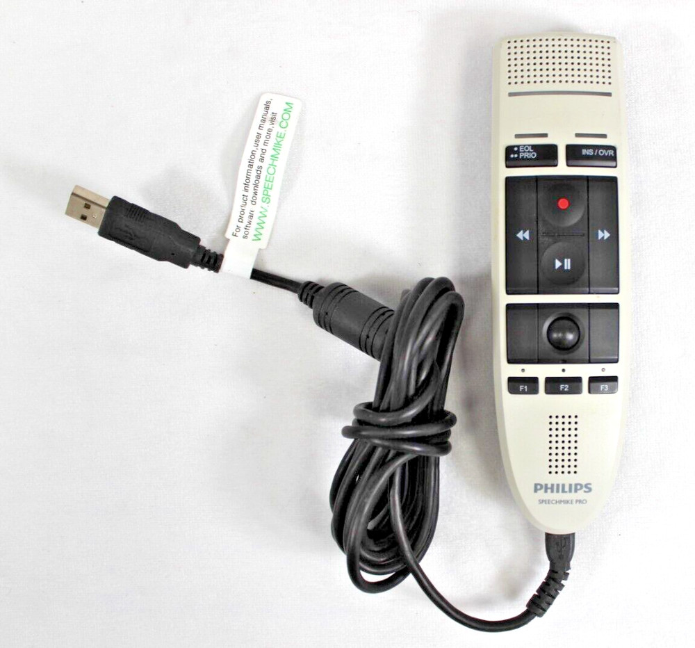 PHILIPS LFH3200/01 SpeechMike Pro USB Professional Dictation Microphone. Tested