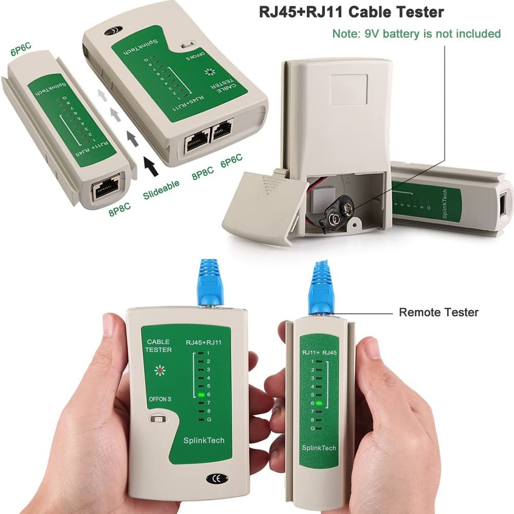 Pass Through Crimper RJ45 Crimp Tool Kit RJ45 Crimping tool Stripper Cutter C...