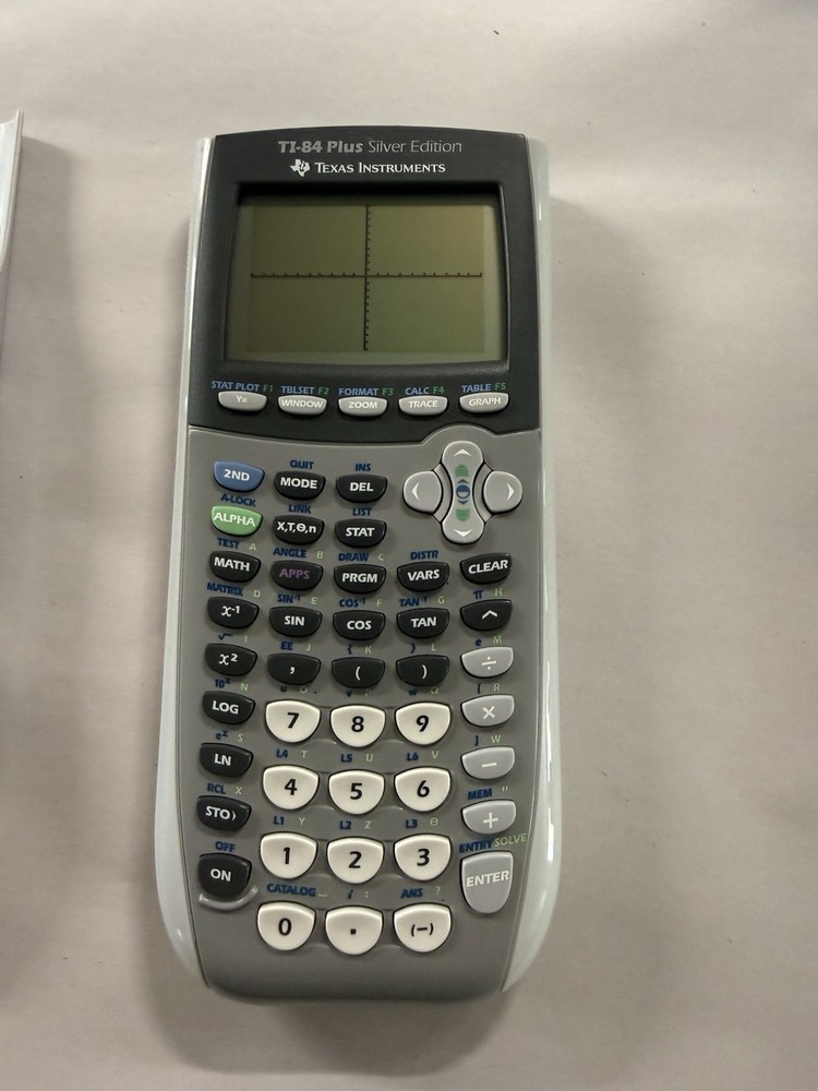 Texas Instruments TI-84 Plus Silver Edition Calculator With Cover Tested