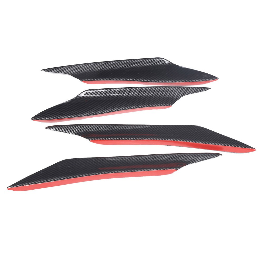 4Pcs Universal Bumper Spoiler Protective Carbon Fiber Style Front Lip Split QTYC