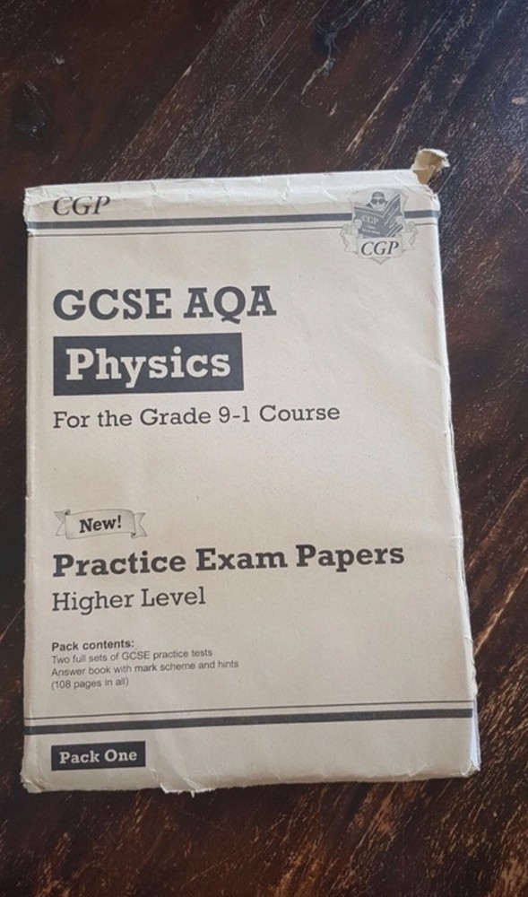GCSE AQA Physics CGP Bundle- revision guide, revision & practice (&papers) exam