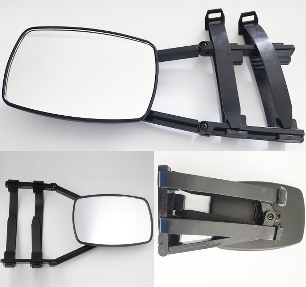 2 Pcs Extension Clip-On Towing Mirror Side Mirror For Trailer Hauling Adjustable