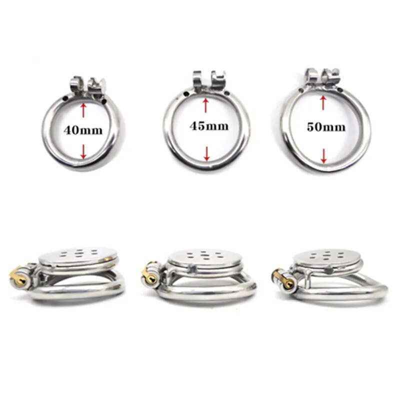 Small Flat Lock Chastity Device with Arc Ring Chastity‬ Cage Preventing Cheating