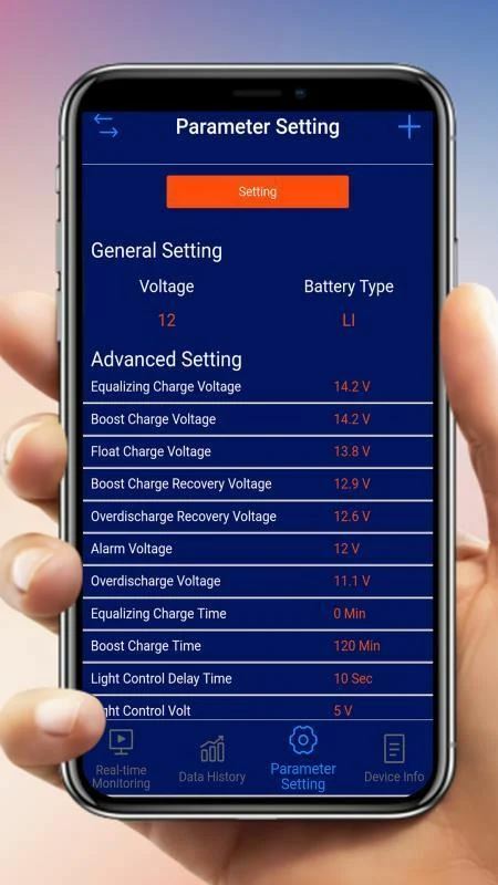 MPPT 20 A MobiSolar Solar Charge Controller with Bluetooth