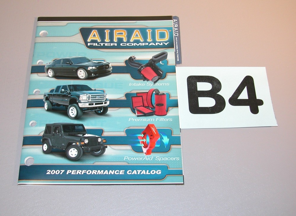 2007 Airaid Filter Company Catalog 9990061    B4