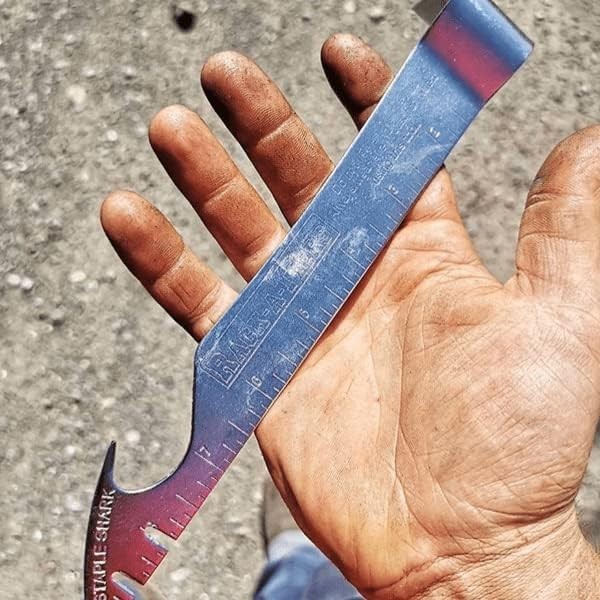 Versatile Hardened Steel Staple Remover Multi-Function Tool with Measuring Ruler