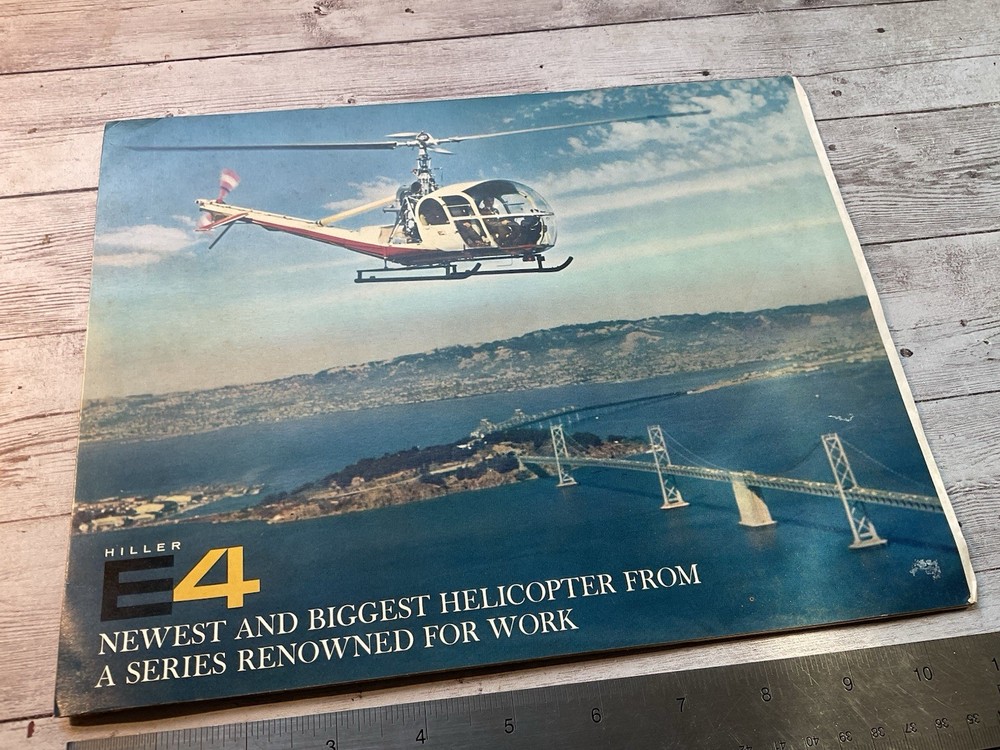 ORIGINAL 1960 HILLER E4 HELICOPTER BROCHURE