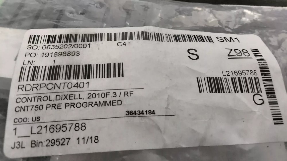 Randell RP CNT0401 Temperature Control, Dixell, Pre-Programmed
