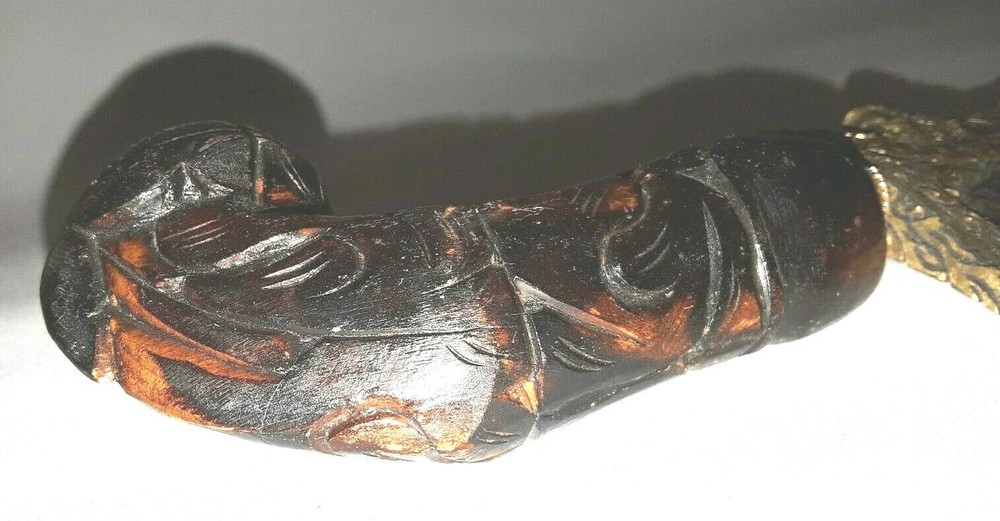 Antique Kris Sword Golden Silat Indonesian Knife Antique Dagger Sheath Java