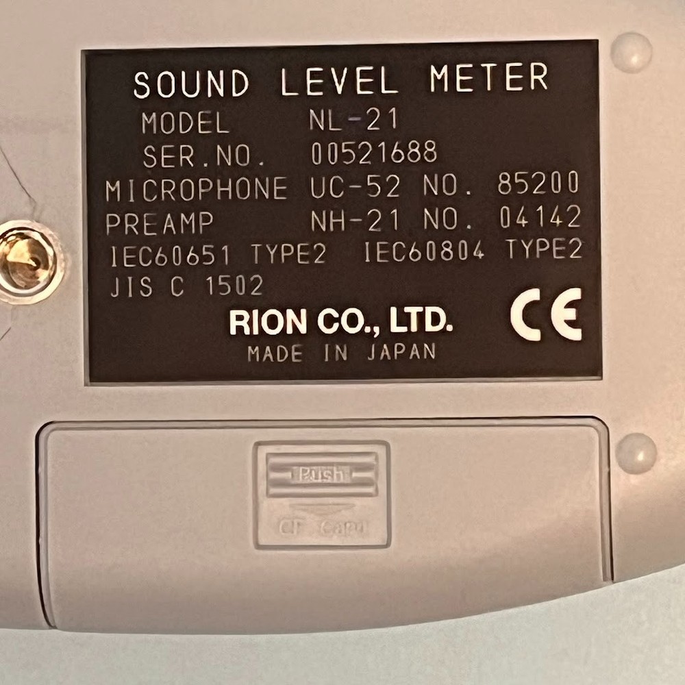 Rion NL-21 Sound Level Meter / Sound Analyzer