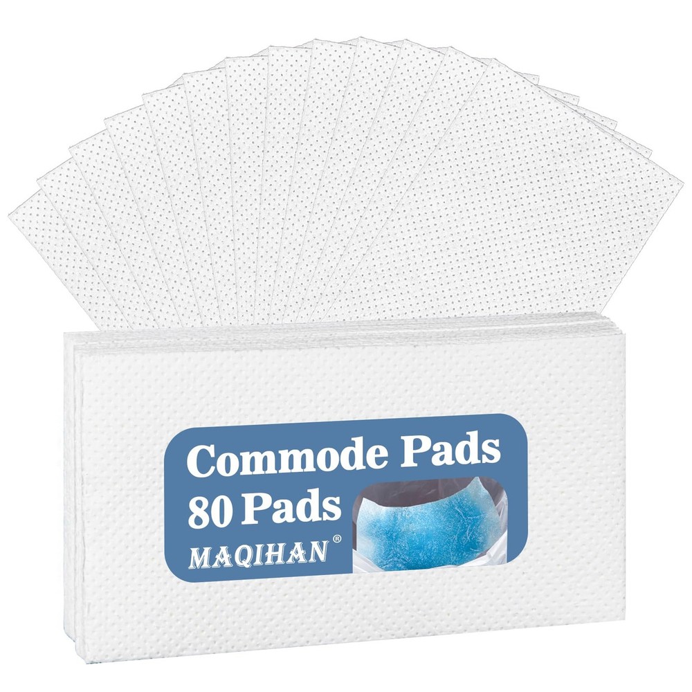 80 Commode Pads for Bedside Commode  Disposable Absorbent Pad for Bedside Com...