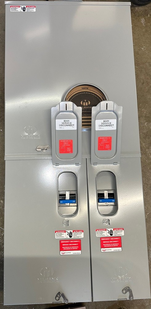 Milbank 400 320 amp meter socket Lever Bypass 200 amp Breakers Panel