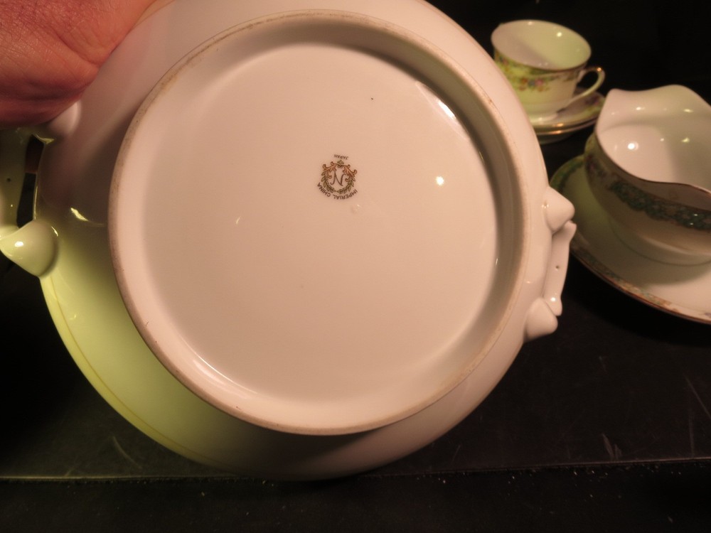 Vintage Imperial China Japan Vegetable Bowl Bottom ONLY Unknown Pattern