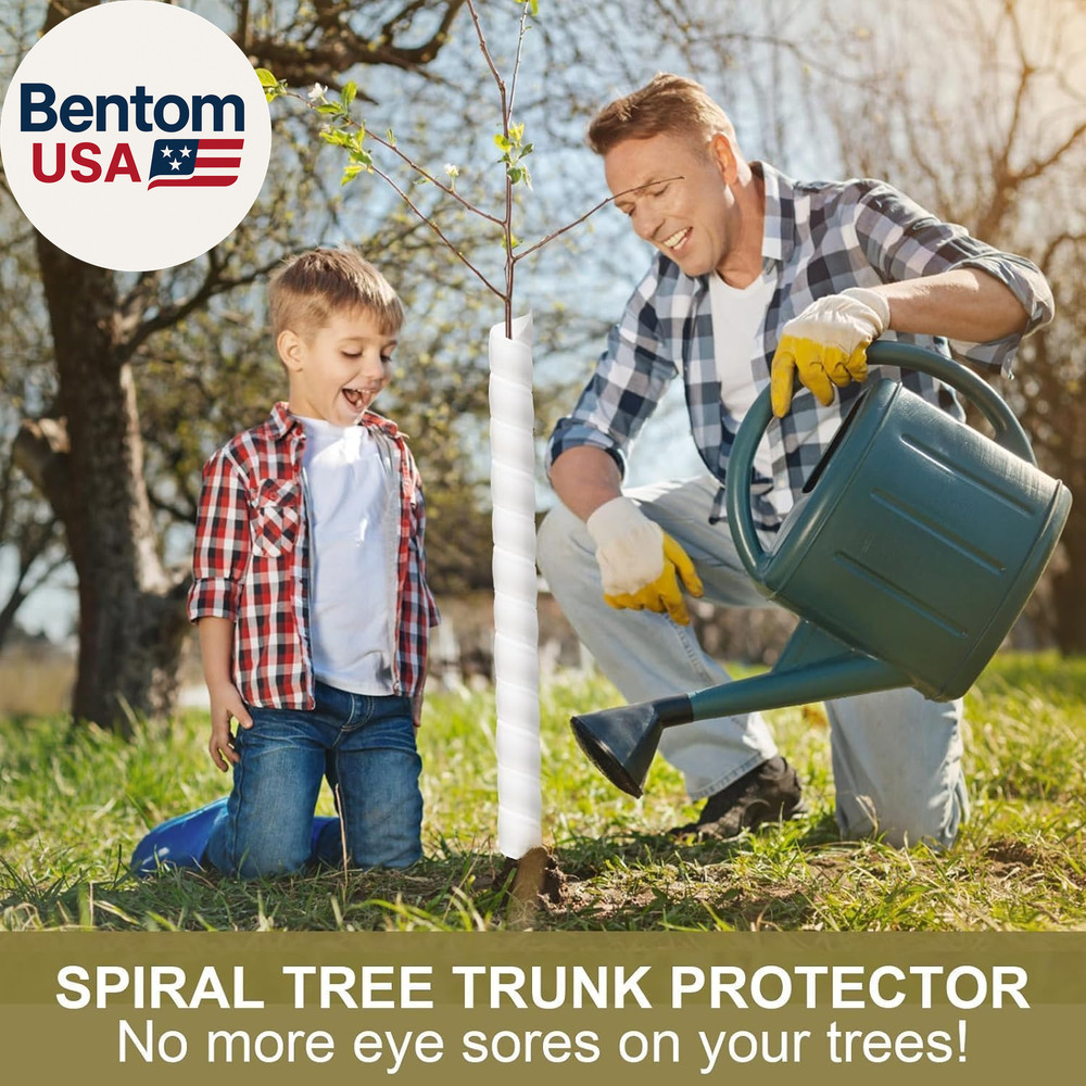 12 Pcs 2 Size Spiral Tree Trunk Protector, Reusable Tree Bark Guard Tube Wrap, S