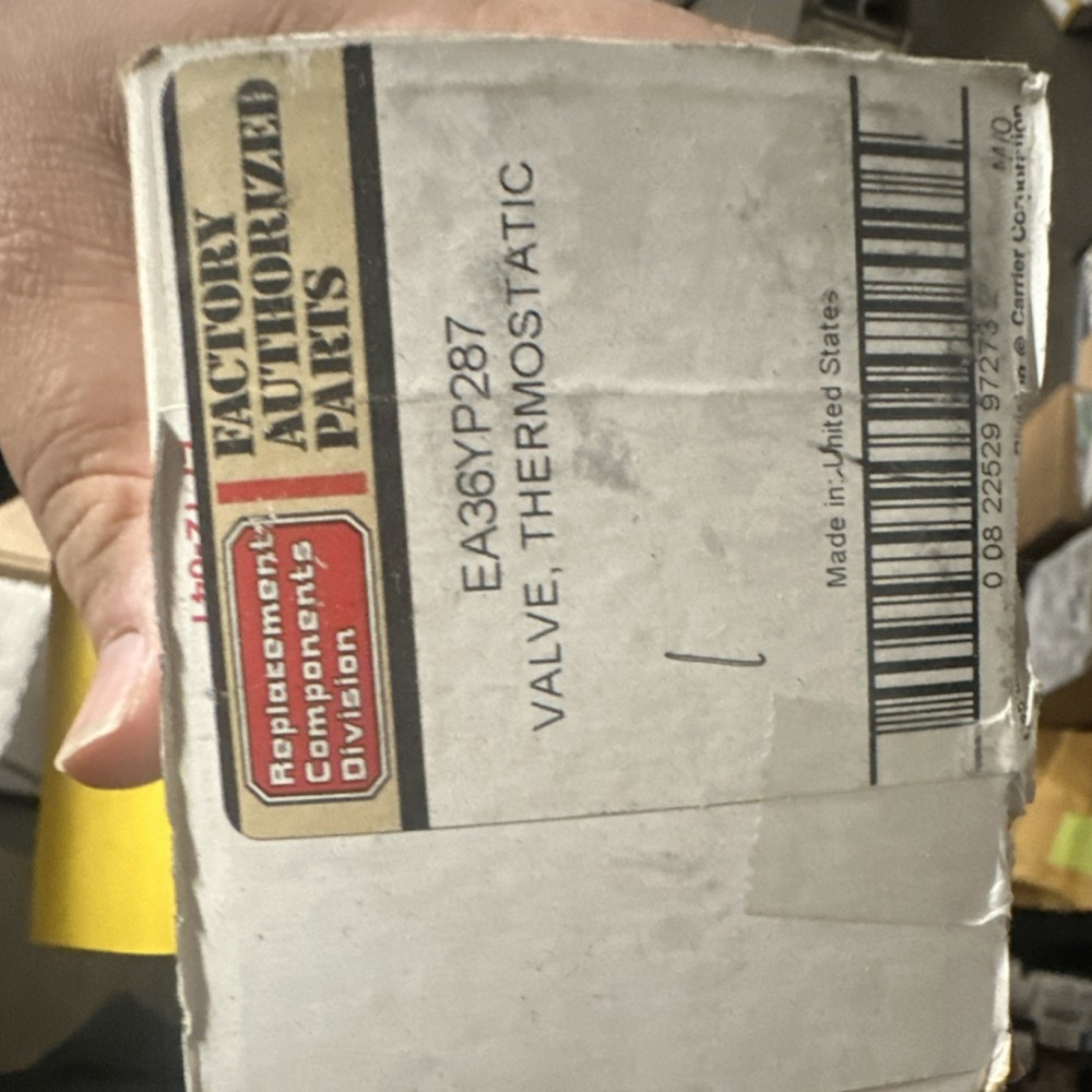 Carrier Thermostatic Valve Copper EA36YP287 HVAC Replacement Component
