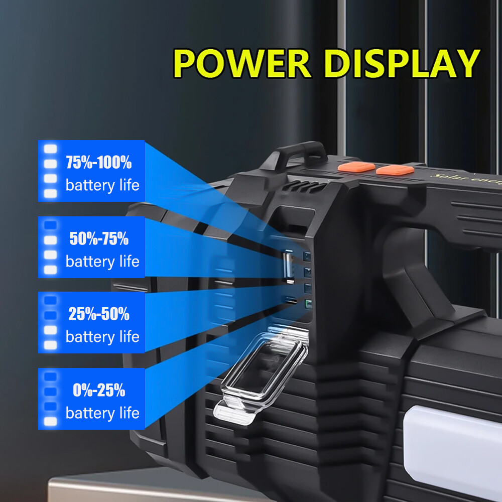 Portable Super Bright LED Searchlight Handheld Spotlight Flashlight Rechargeable