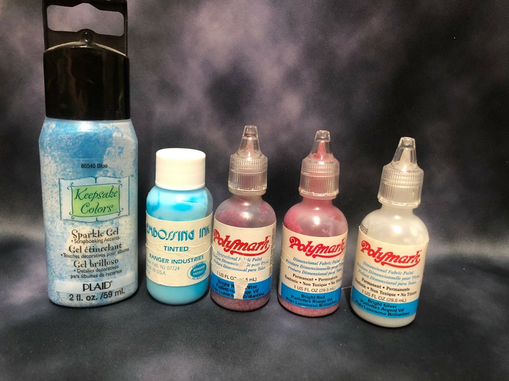 Ranger Embossing Ink Keepsake Sparkle Gel Polymark Fabric Paint