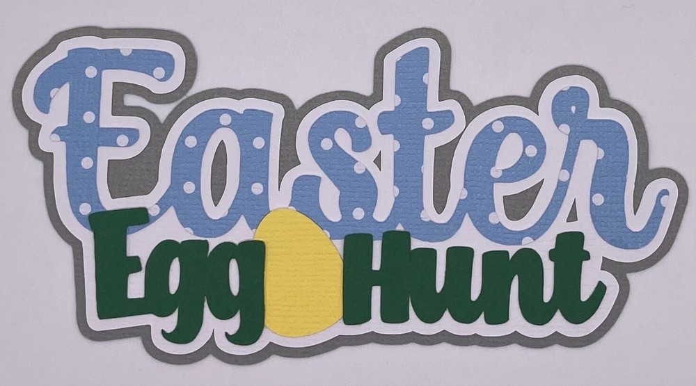Easter - Easter Egg Hunt - Paper Piecing Scrapbook Embellishment Die Cuts