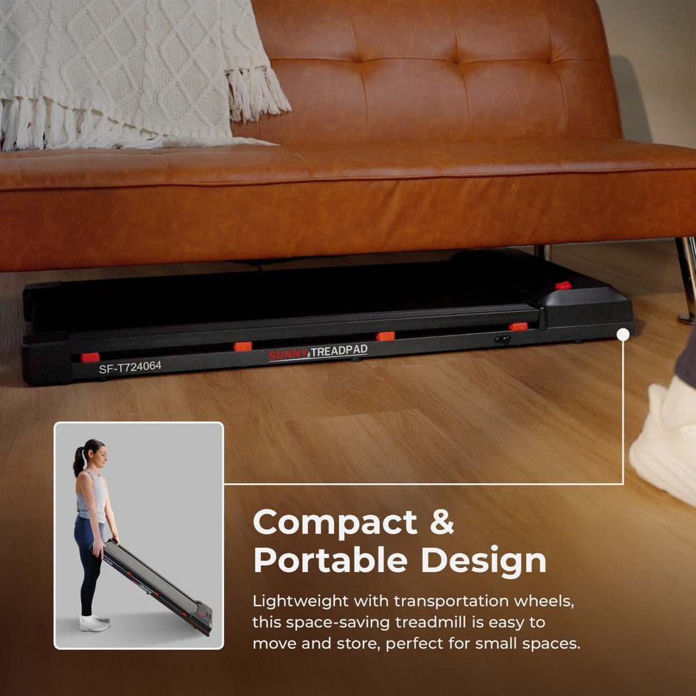 Smart Walking Pad Treadmill with Speed Remote Wifi Bluetooth Connection Compact