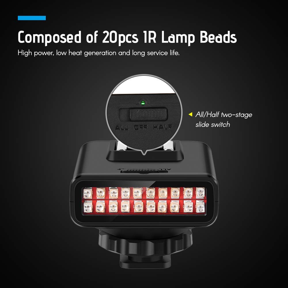 LN-3 Studio IRLight LED Light USB Rechargeable Night Vision Illuminator with ...