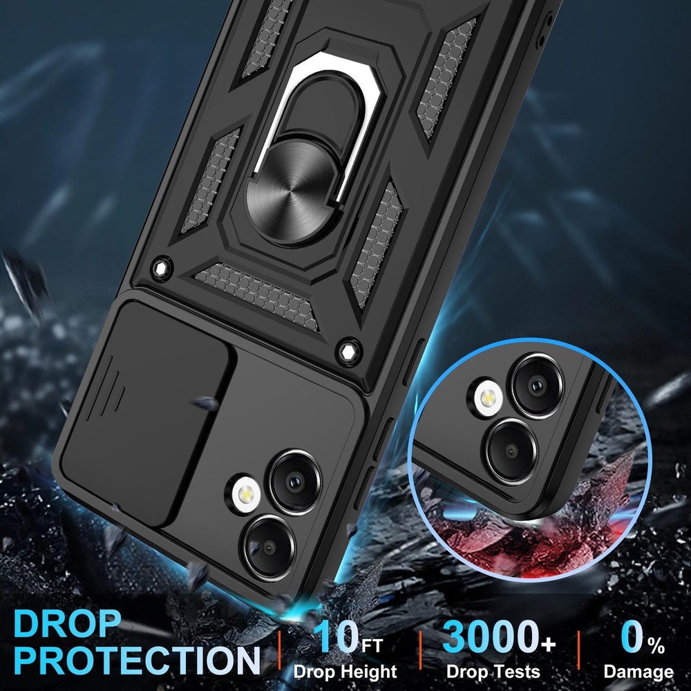 Gritup Samsung Galaxy A05 Case w/ 2-Pack Screen Protector Shockproof Military Gr