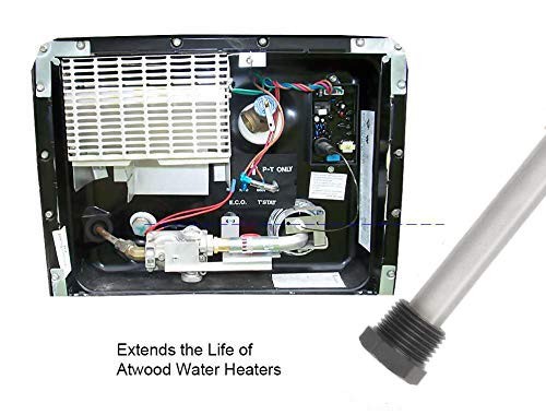 RV Water Heater Magnesium Anode Rod for Atwood Heaters, Dele 2 Pack Silver