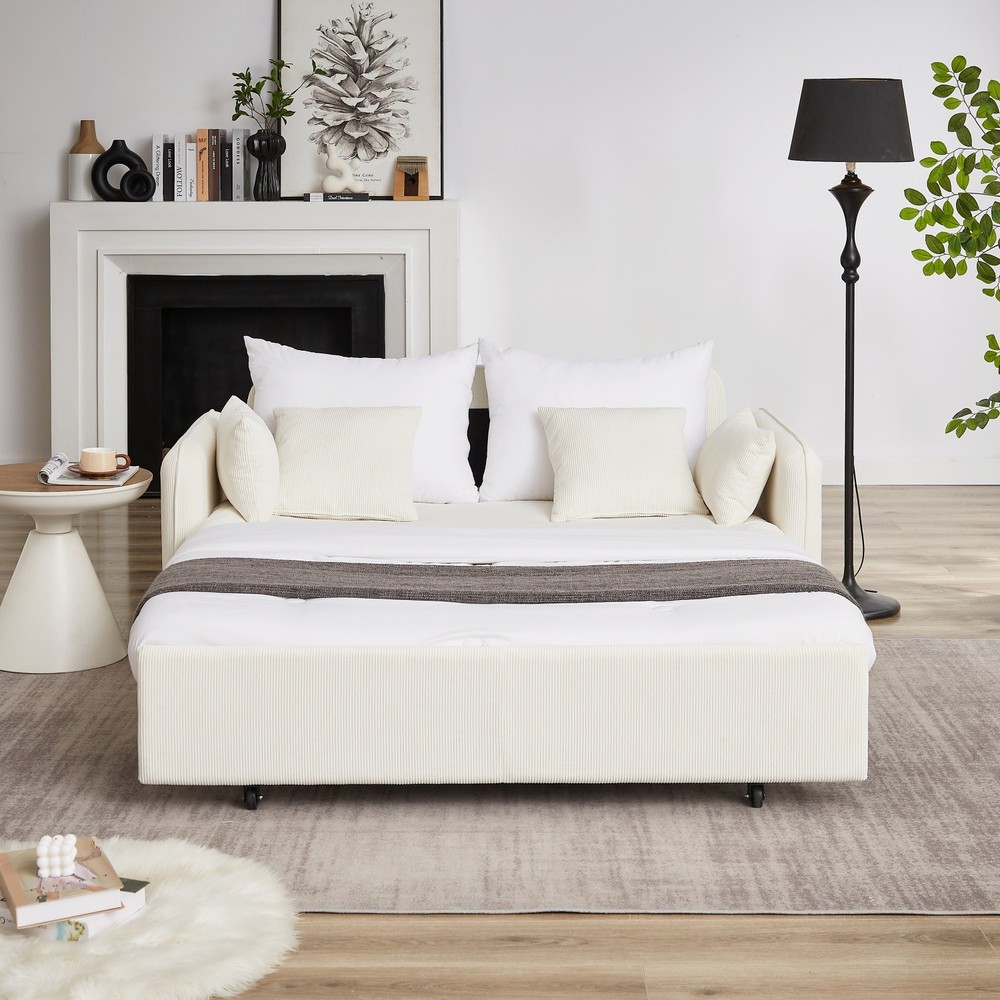 Convertible Sofa Bed 3 in 1 Multi-Function Folding Sleeper Sofa Bed with Pillows