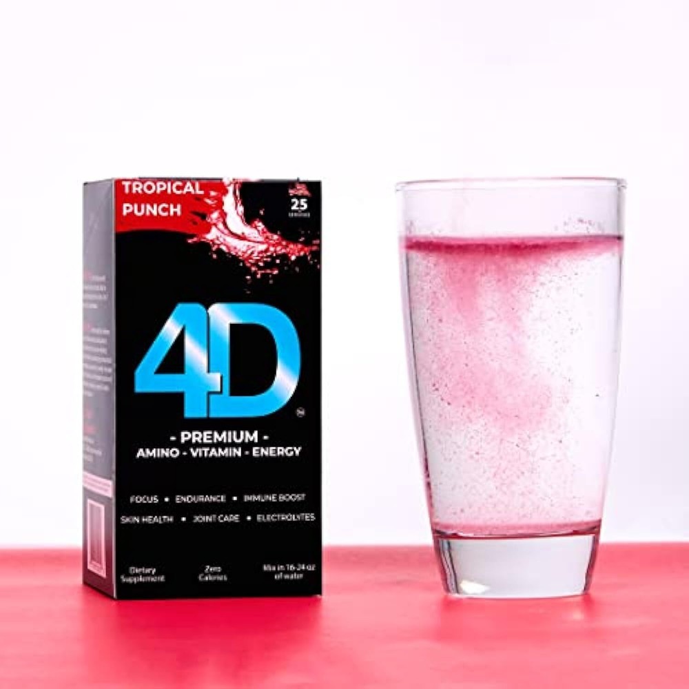 4D Clean Energy Drink Mix + Electrolytes + Immune Support + MultiVitamins +