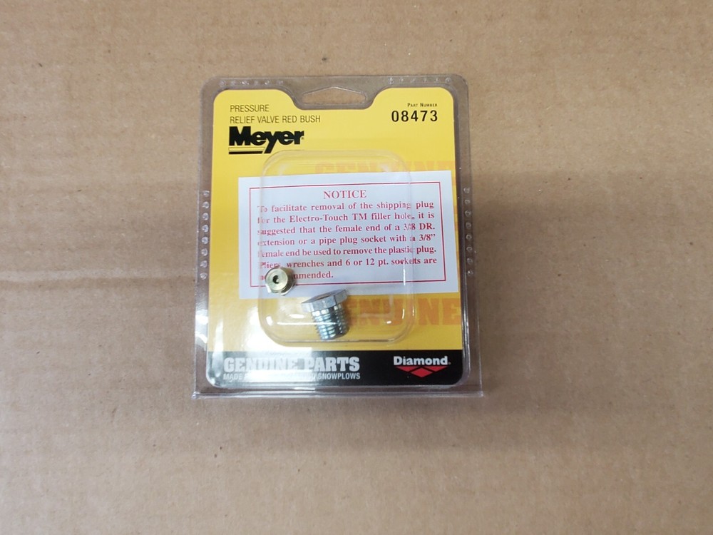 Genuine OEM Meyer 08473 Snow Plow Pressure Relief Valve Fill Cap E47 E57 E60 E58