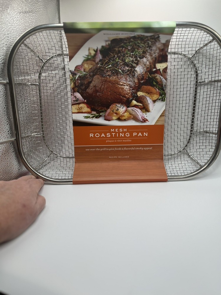 Mesh Roasting Pan Williams Sonoma NEW 17" x 11"