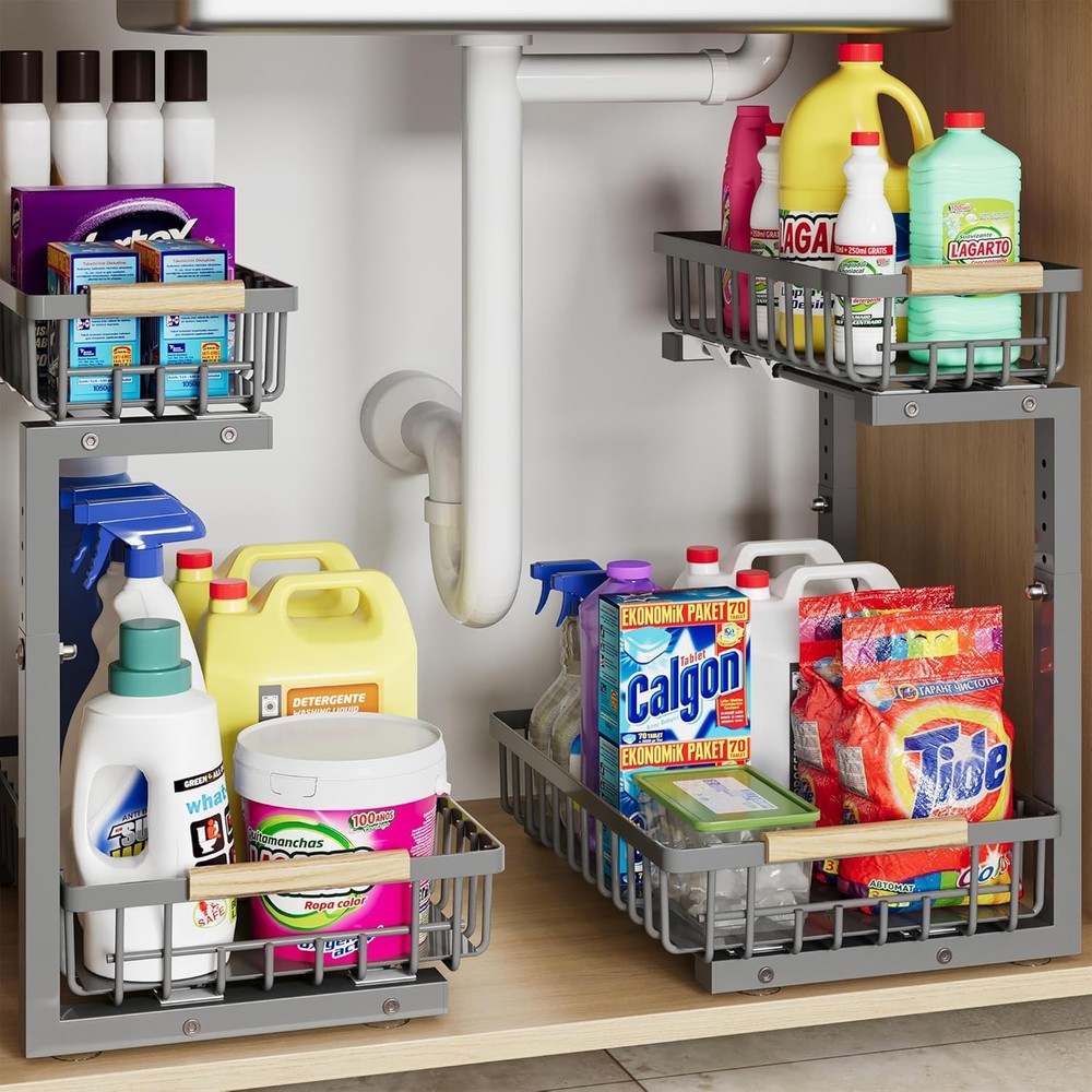 Under Sink Organizer Storage Families Pull Out Storage Undersink Organizers
