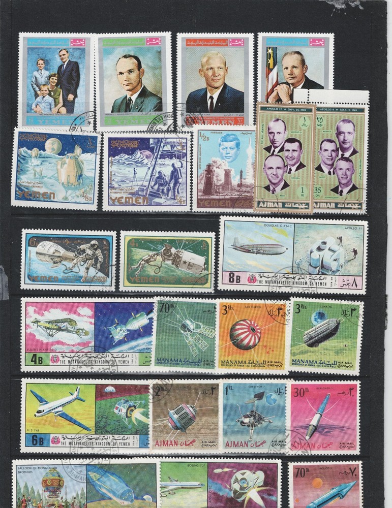 Space Exploration History stamps lot AB