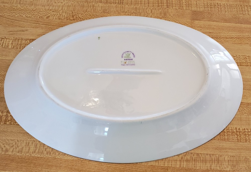 Vintage Montgomery Ward Platter, Danube, Fine China