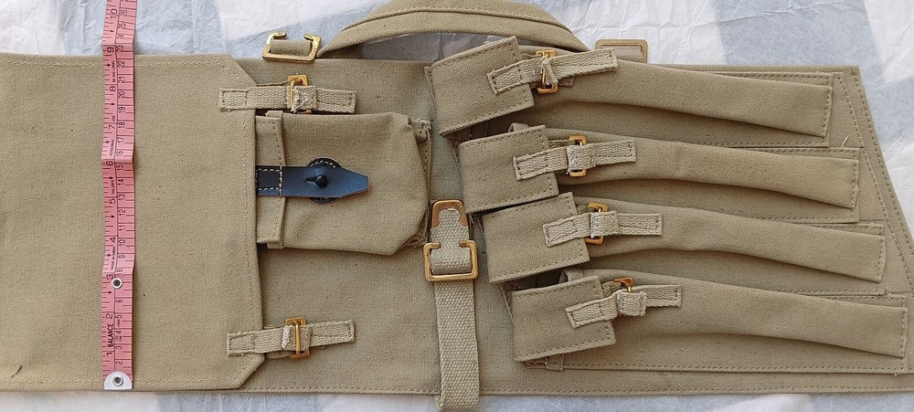 British WW2 Sten Webbing Carry Case Canvas Bag Khaki