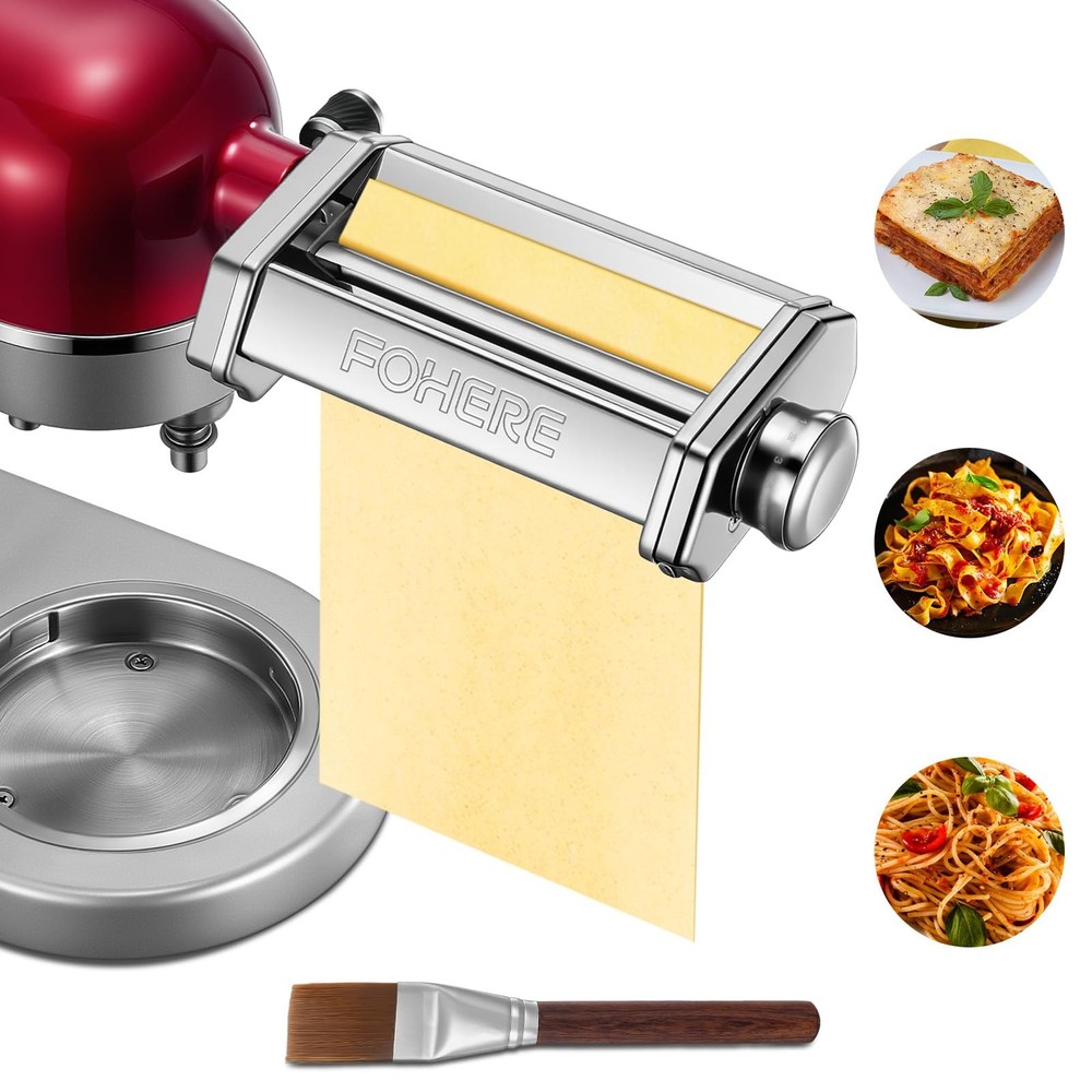 Pasta Roller Attachment for KitchenAid Stand Mixer, Pasta Maker Accessorie wi...