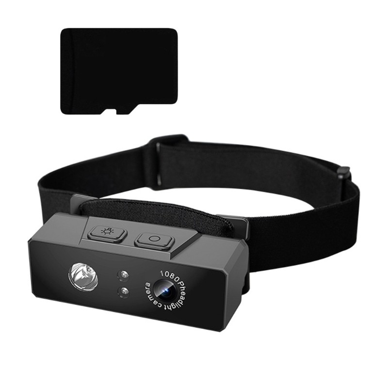 Comfortable Wear Headlamp Camera with Intelligent Lighting Features Recorder