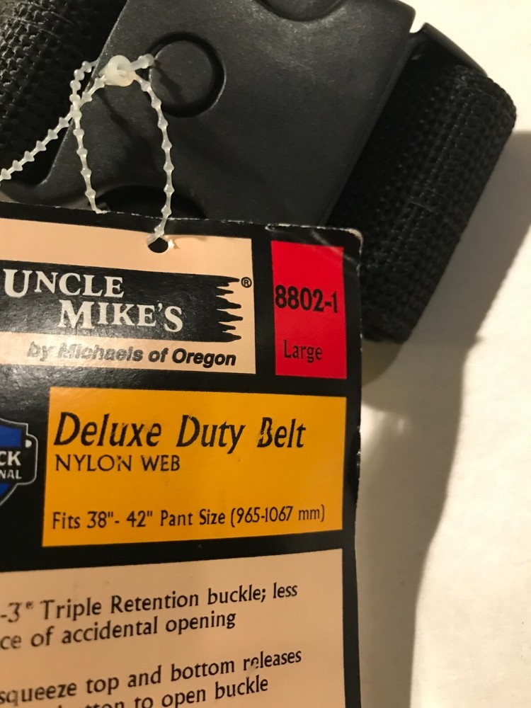 Uncle Mike's Size Large Deluxe Tactical Nylon Belt
